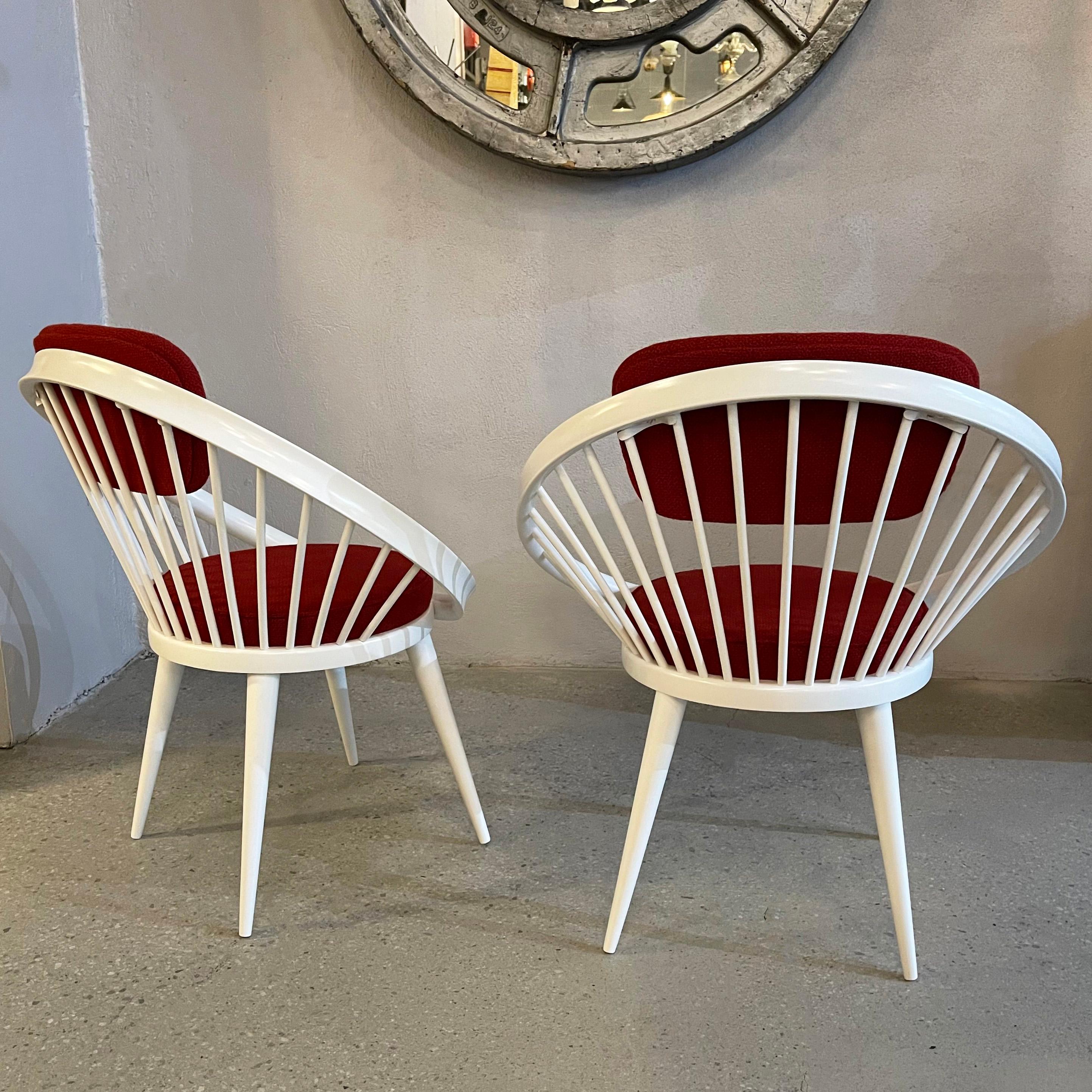20th Century  Pair Of Circle Lounge Chairs By Yngve Ekström For Swedese, Sweden For Sale