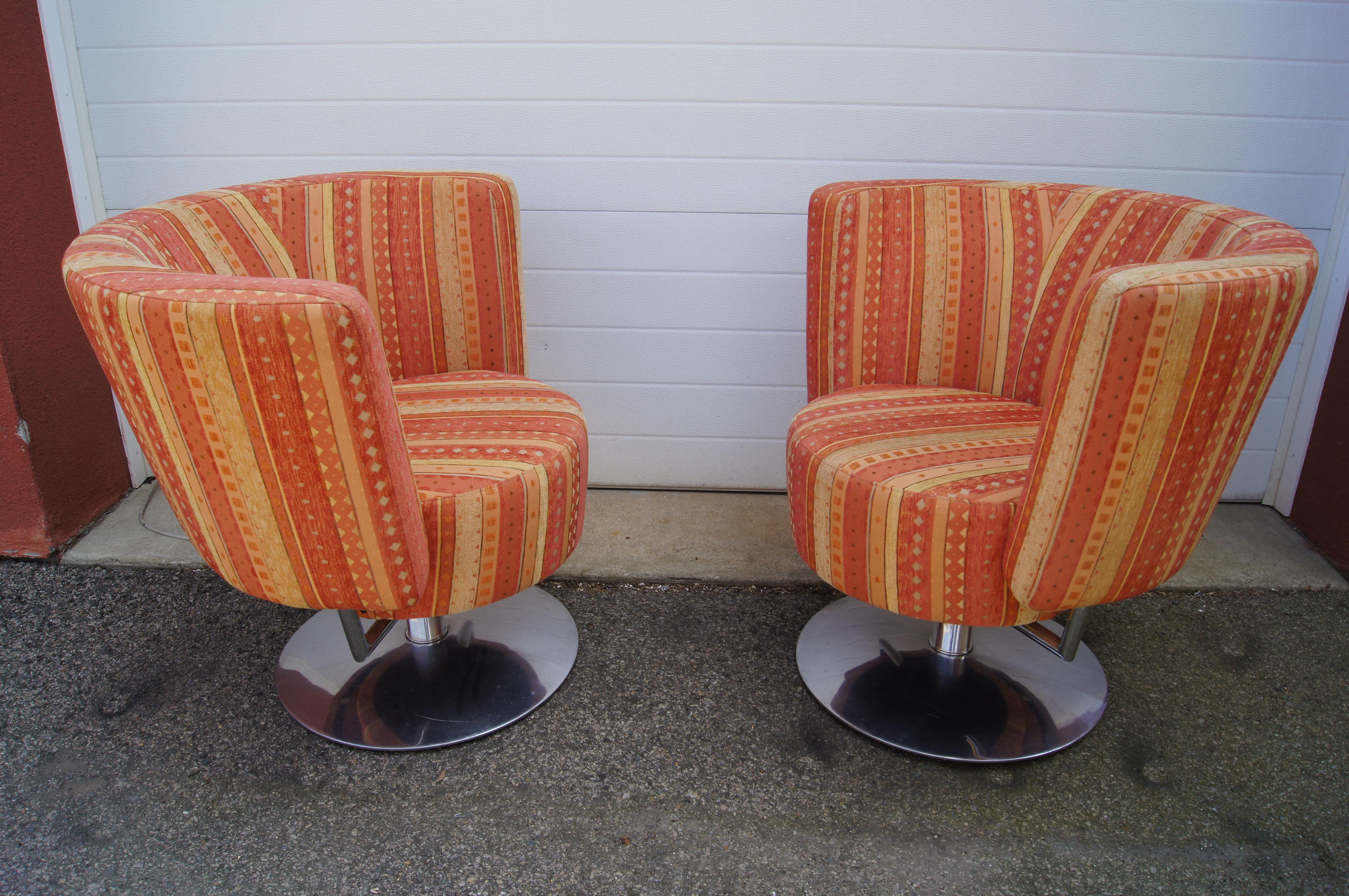 German Pair of Circo Swivel Chairs by Peter Maly for COR For Sale