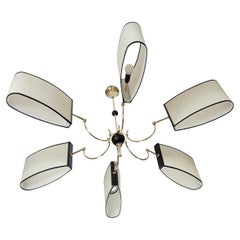 Pair of circular chandeliers Maison Lunel Circa 1950