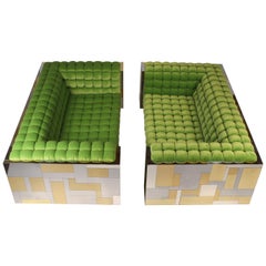 Paire de canapés "Cityscape" conçus par Paul Evans pour Directional