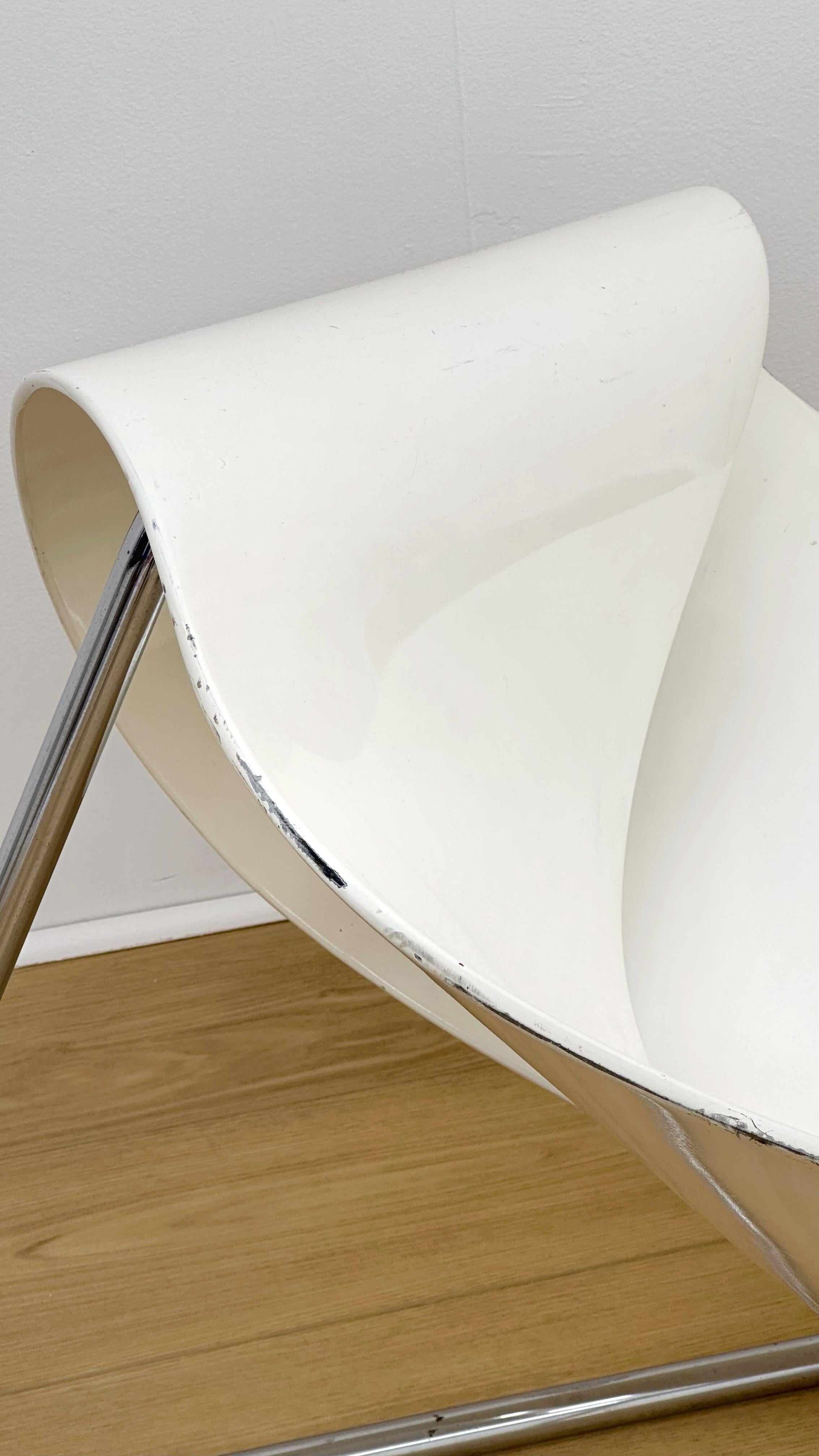Pair of CL9 Ribbon Chairs by Cesare Leonardi and Franca Stagi for Fiarm For Sale 3