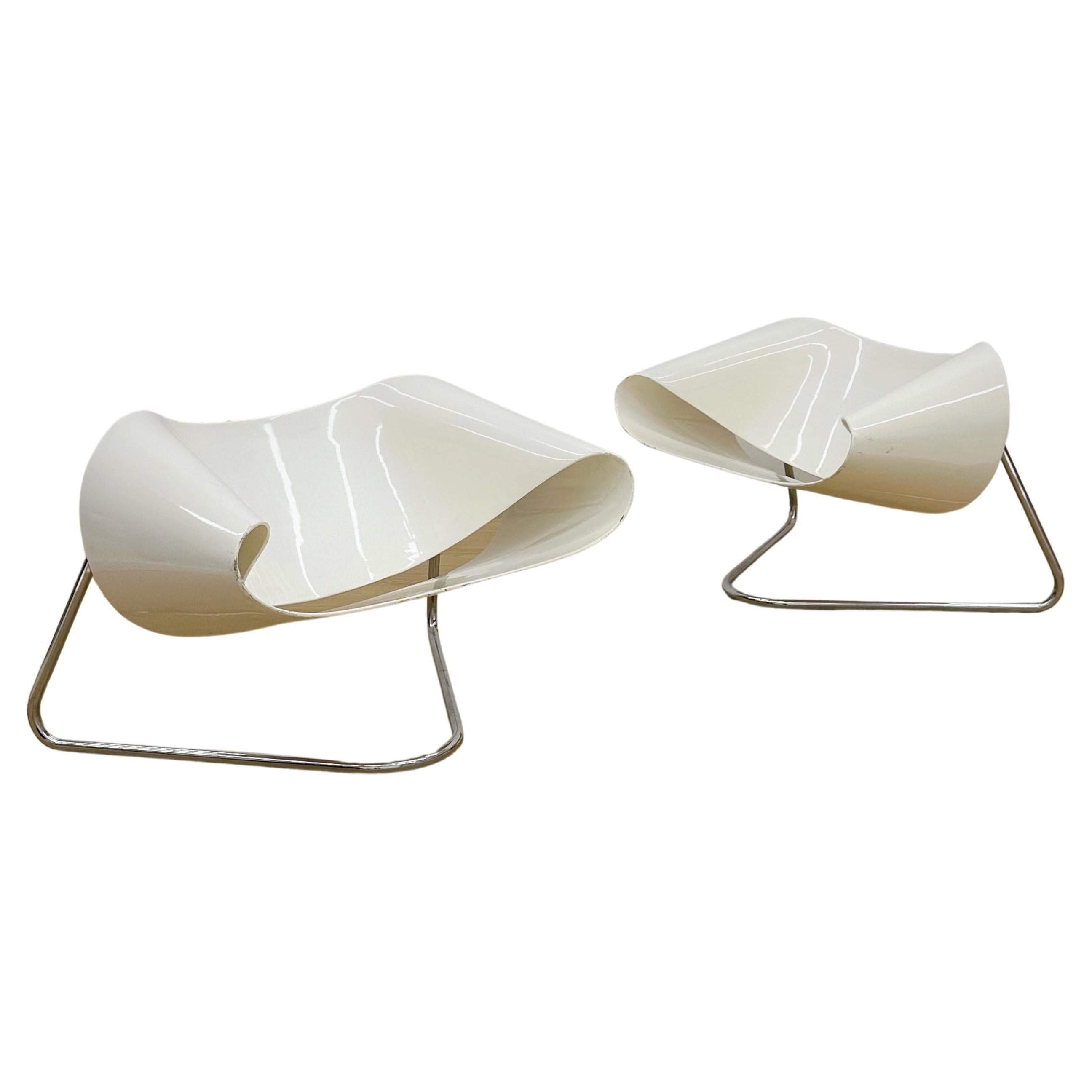 Pair of CL9 Ribbon Chairs by Cesare Leonardi and Franca Stagi for Fiarm For Sale