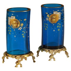 Paire de vases "Clair de lune" attr. à Baccarat & E.Rousseau, France, vers 1880