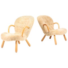 Pair of Clam Chairs by Philip Arctander