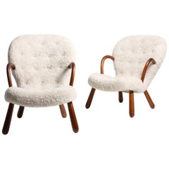 Pair of Clam Chairs by Philip Arctander