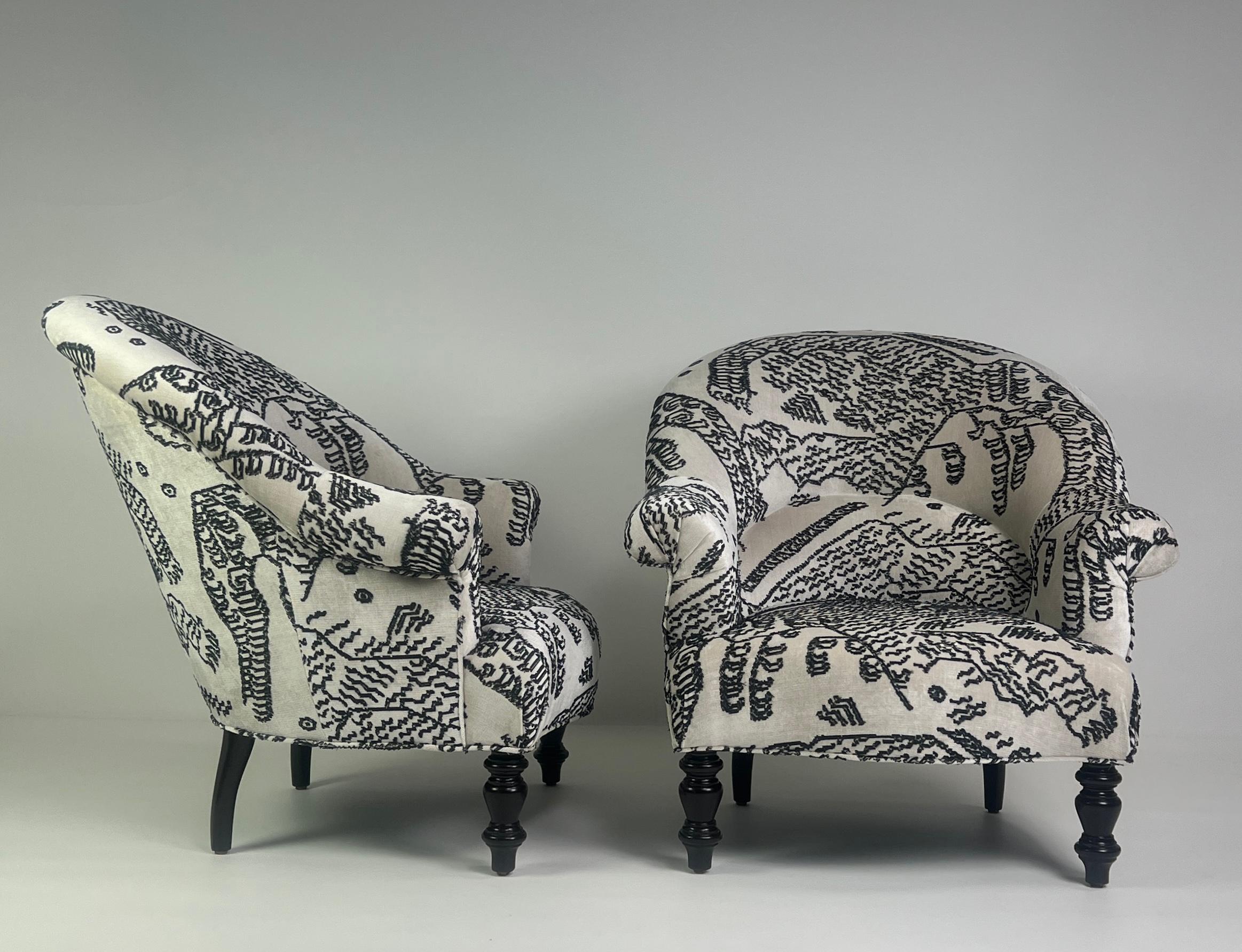 American Pair of Clarence Chairs by Bourgeois Boheme Atelier