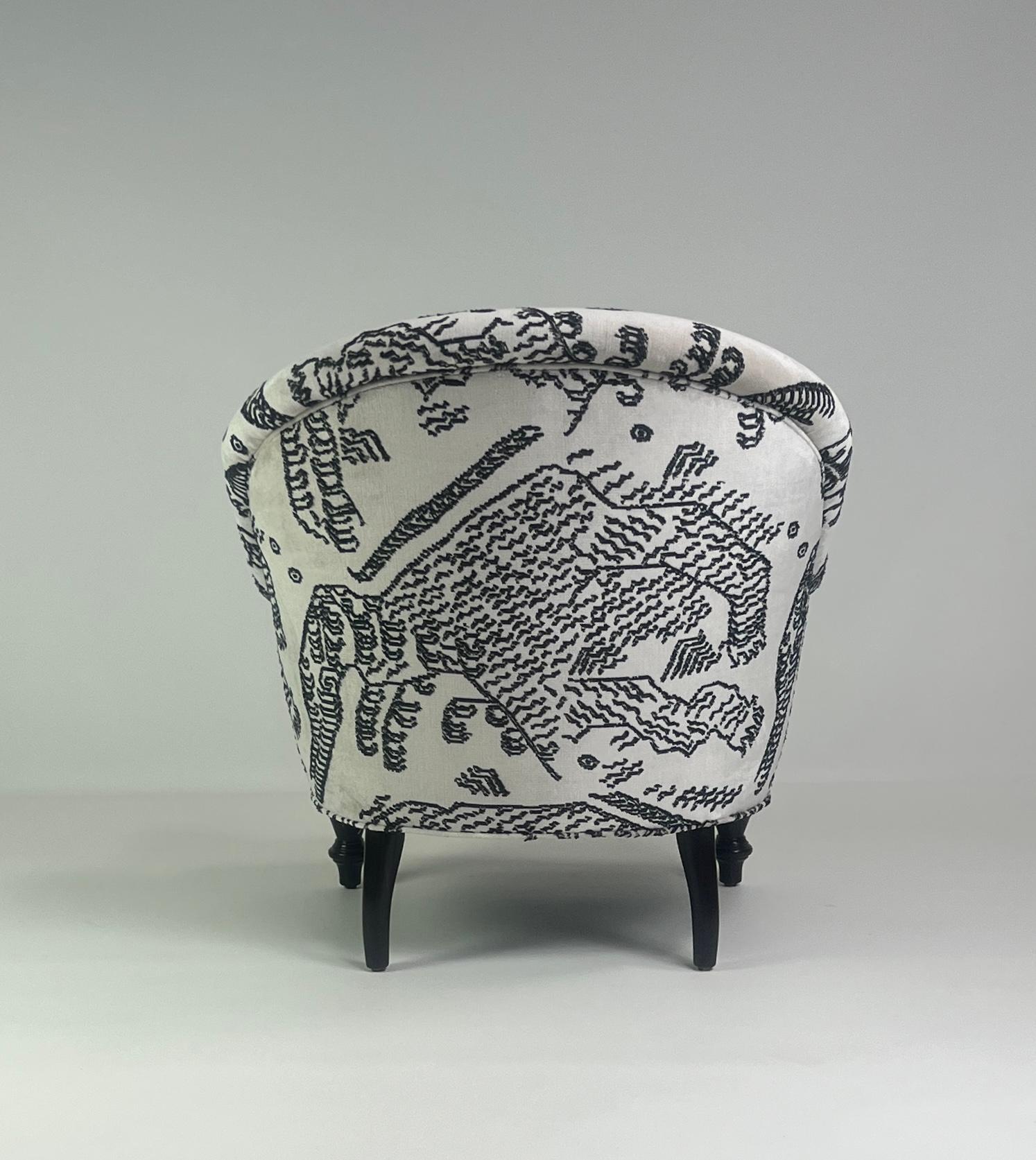 Velvet Pair of Clarence Chairs by Bourgeois Boheme Atelier
