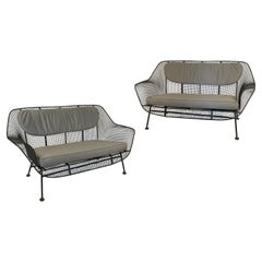 Pair of Classic 1950s 'Sculptura' Settees by Russell Woodard