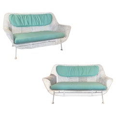 Pair of Classic 1950s 'Sculptura' Settees by Russell Woodard