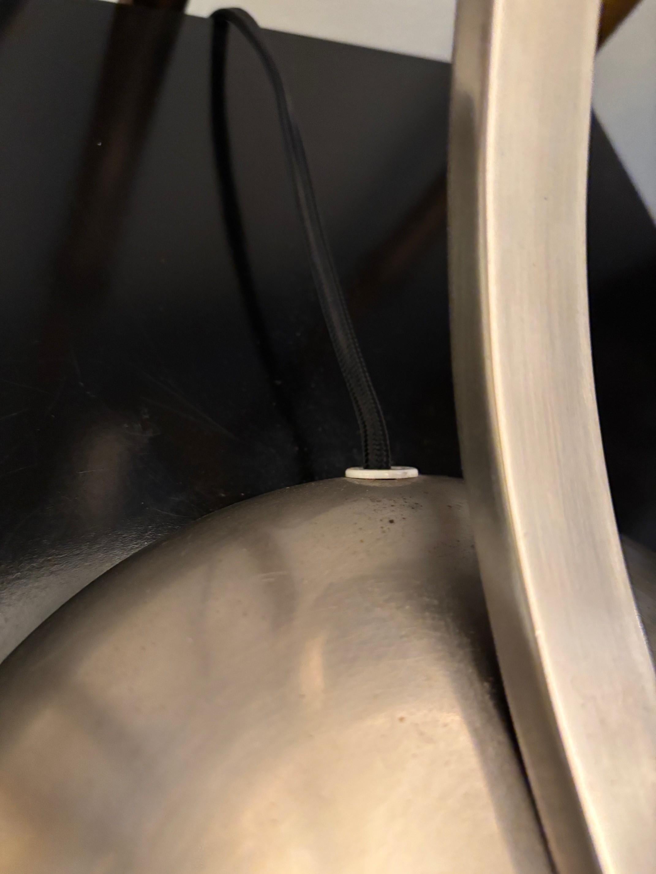 Pair of Classic Art Deco Nickle Plated Woka Desk Lamp with Diffuser For Sale 8