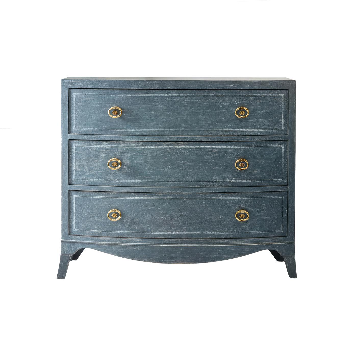 Pair of Classic Blue Painted Bedside Chests In New Condition For Sale In Westwood, NJ