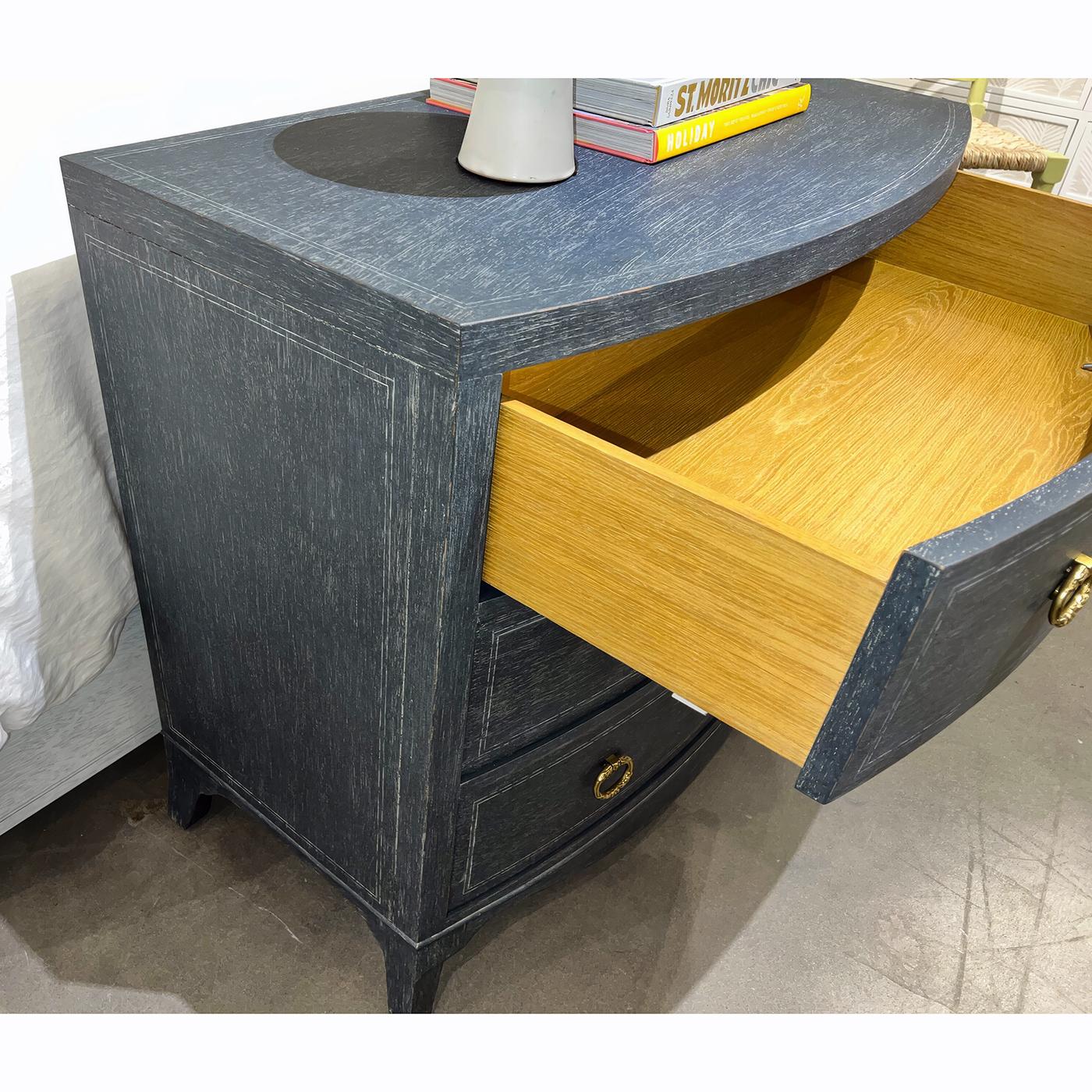 Pair of Classic Blue Painted Bedside Chests For Sale 1