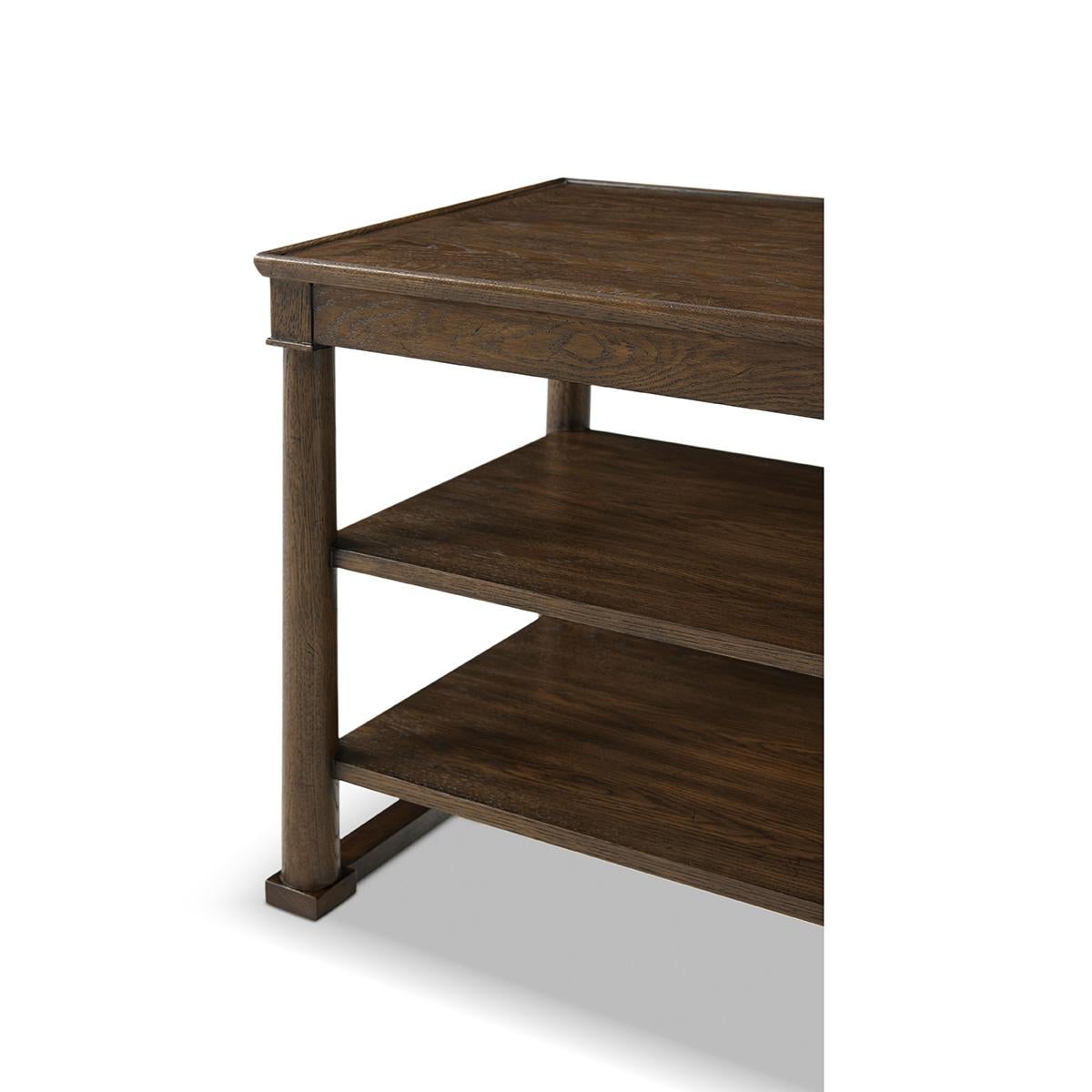 Ein Paar Classic Brown Beistelltische (Neoklassisch) im Angebot