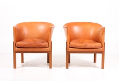 Pair of Classic Danish Lounge Chairs by Mogens Koch for Rud Rasmussen, 1930s