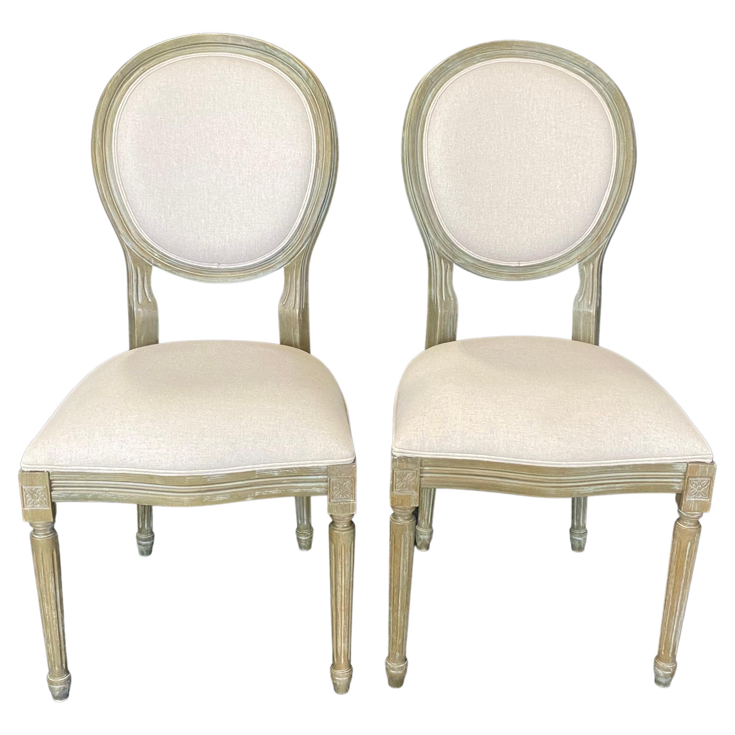 Set of 4 Classic French Style Caned and Wood Side Dining Chairs at 1stDibs