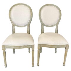 Pair of Classic French Louis XVI Style Side Chairs, '1 of 3'
