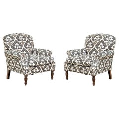 Pair of Classic George Smith Custom “Dahl” Club Chairs