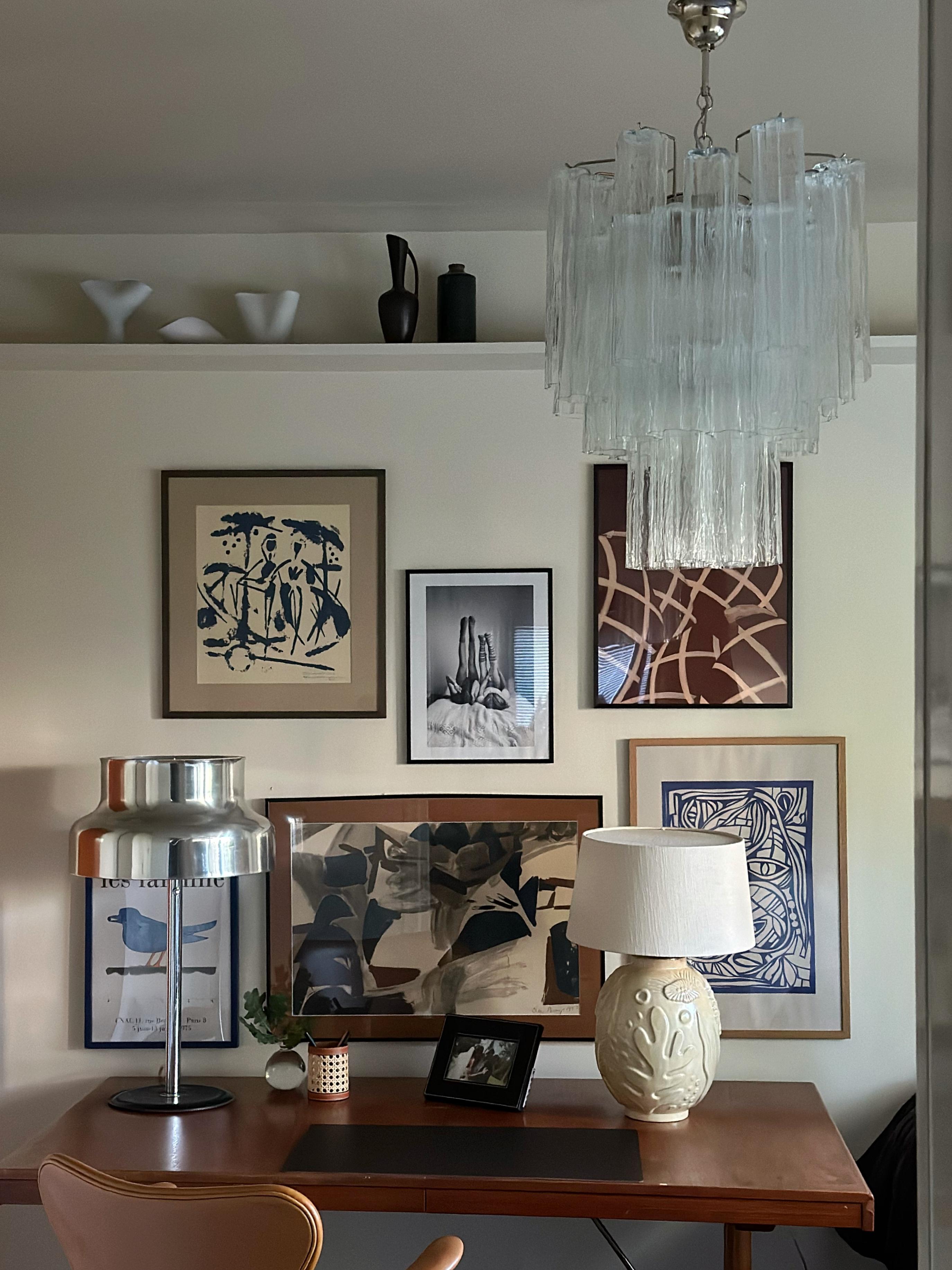 Coppia di lampadari classici di Murano in stile Venini, di dimensioni medio-piccole. in vendita 4