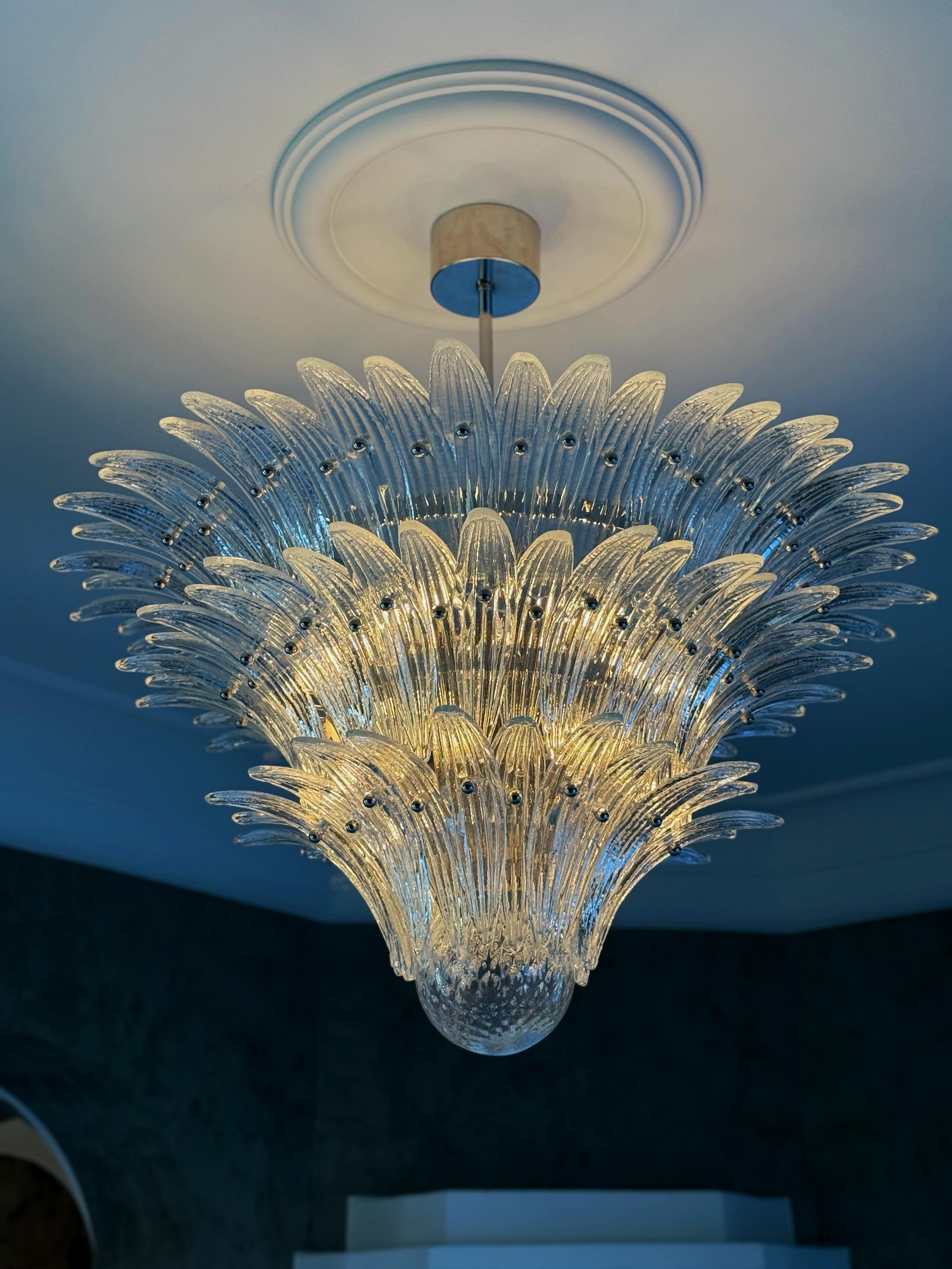 Pair of Classic Murano Chandeliers Tropicale style For Sale 5