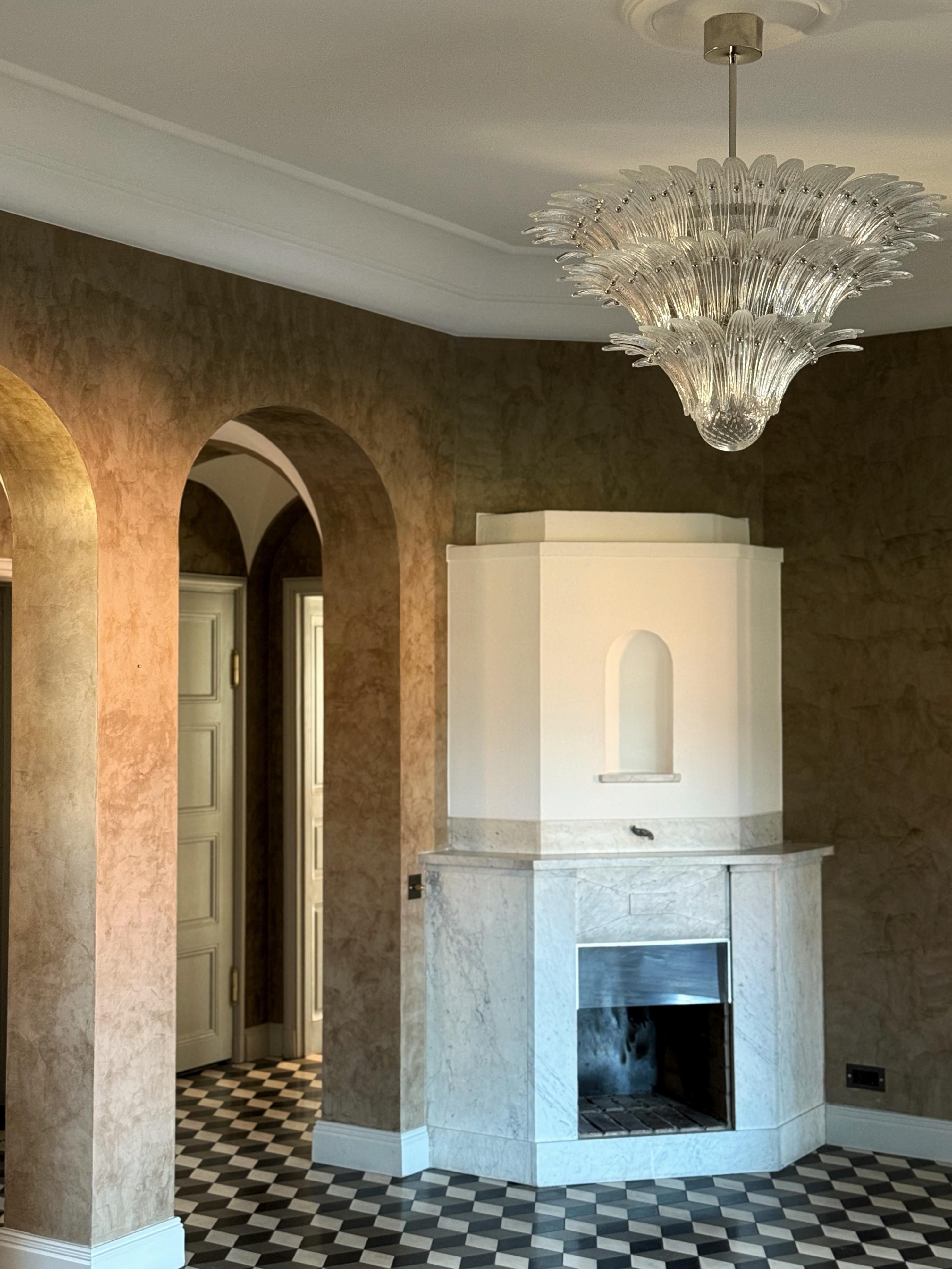 Italian Pair of Classic Murano Chandeliers Tropicale style For Sale