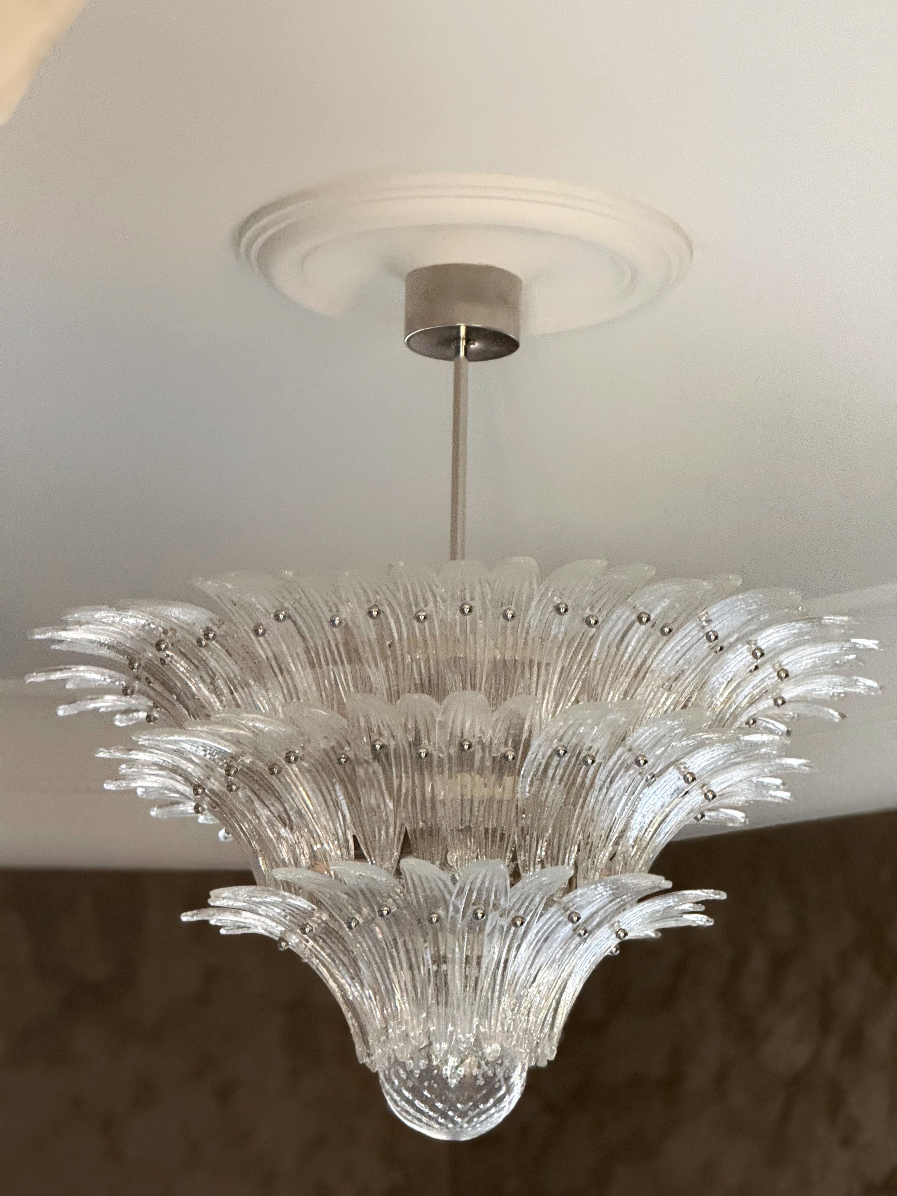 Contemporary Pair of Classic Murano Chandeliers Tropicale style For Sale