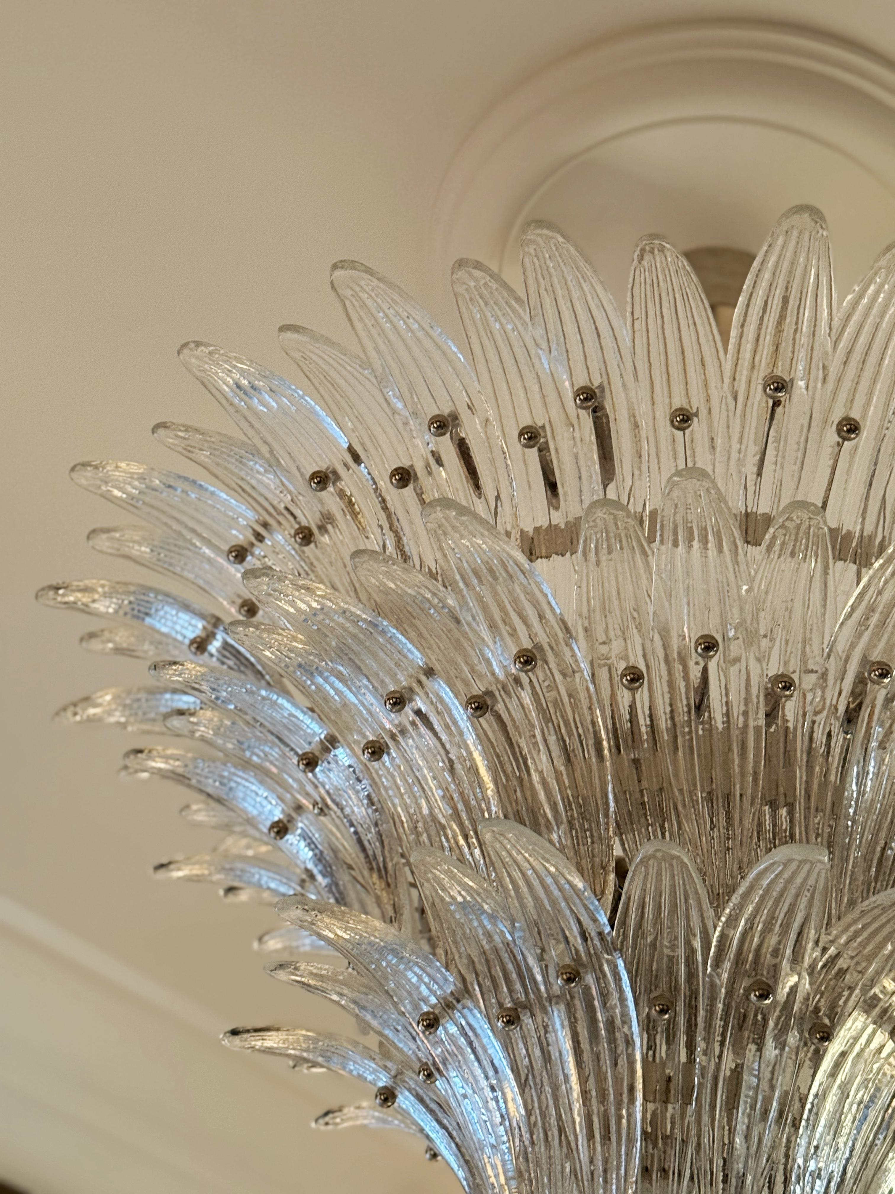 Glass Pair of Classic Murano Chandeliers Tropicale style For Sale