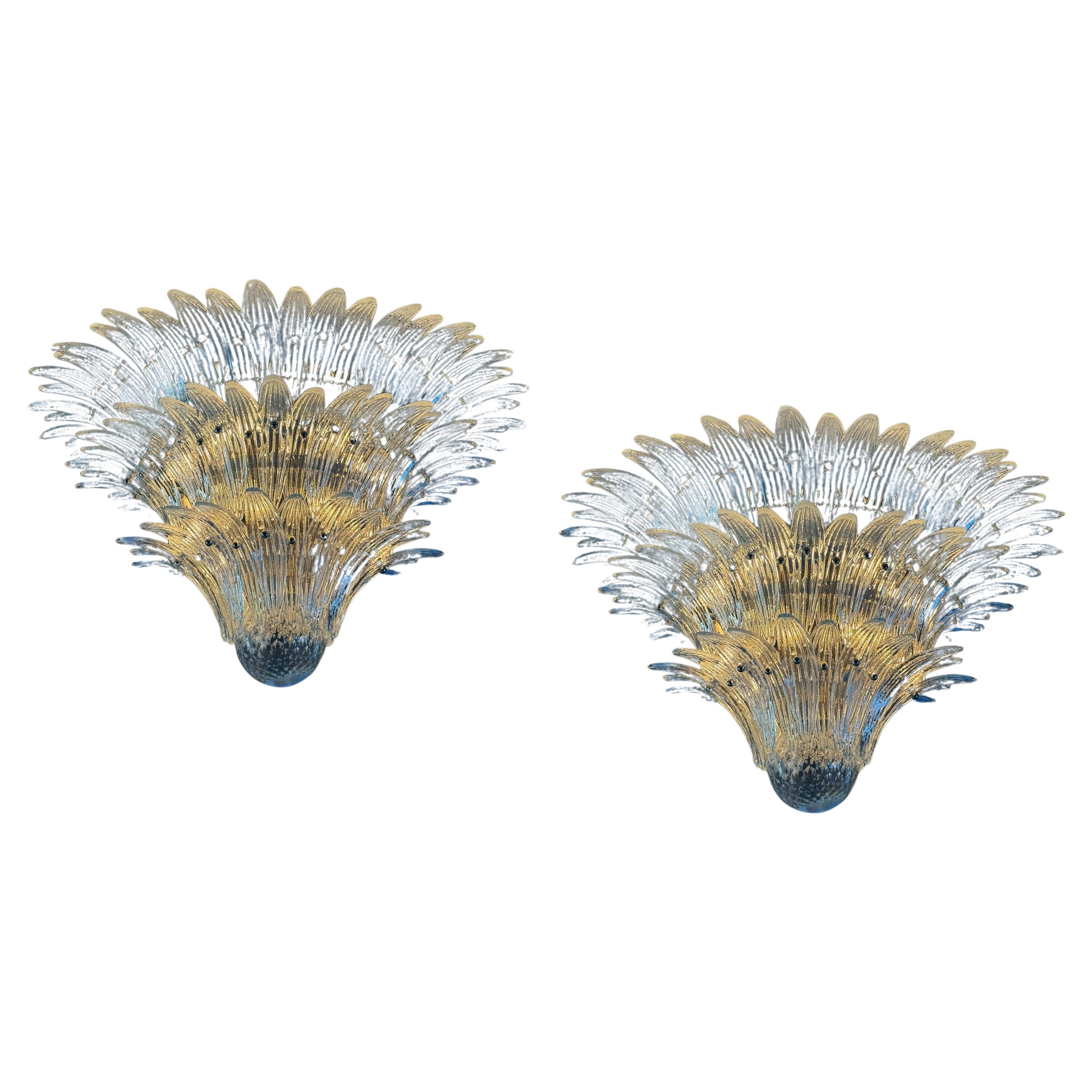 Pair of Classic Murano Chandeliers Tropicale style For Sale