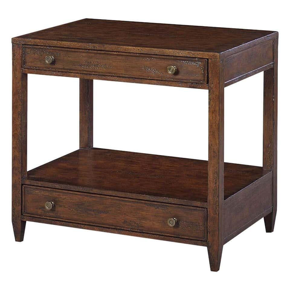 Pair of Classic Nightstands, Mahogany Finish In New Condition For Sale In Westwood, NJ