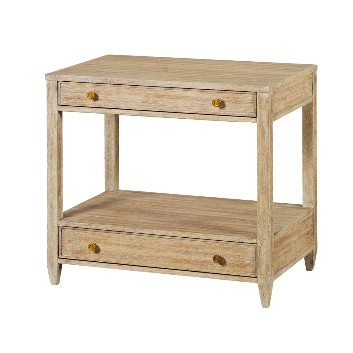Vietnamese Pair of Classic Nightstands with a Weathered Finish For Sale