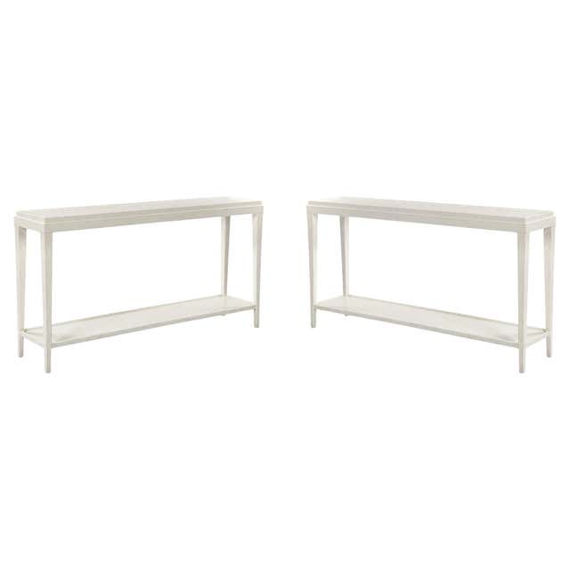 Pair of Mahogany Classic Console Tables For Sale at 1stDibs