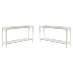 Ein Paar Classic Rustic Console Tables, Weiß