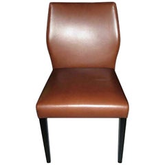 Wittmann Pair of Classic Toga Leather Side Chairs