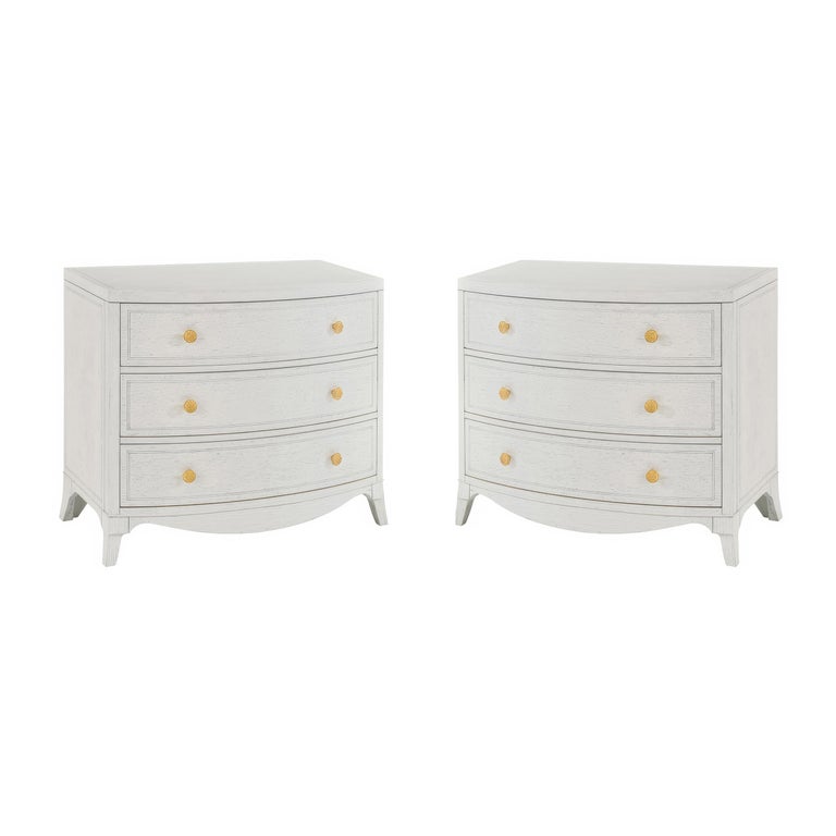 Pair of Classic White Bedside Chests For Sale at 1stDibs Pair of Classic White Bedside Chests For Sale at 1stDibs