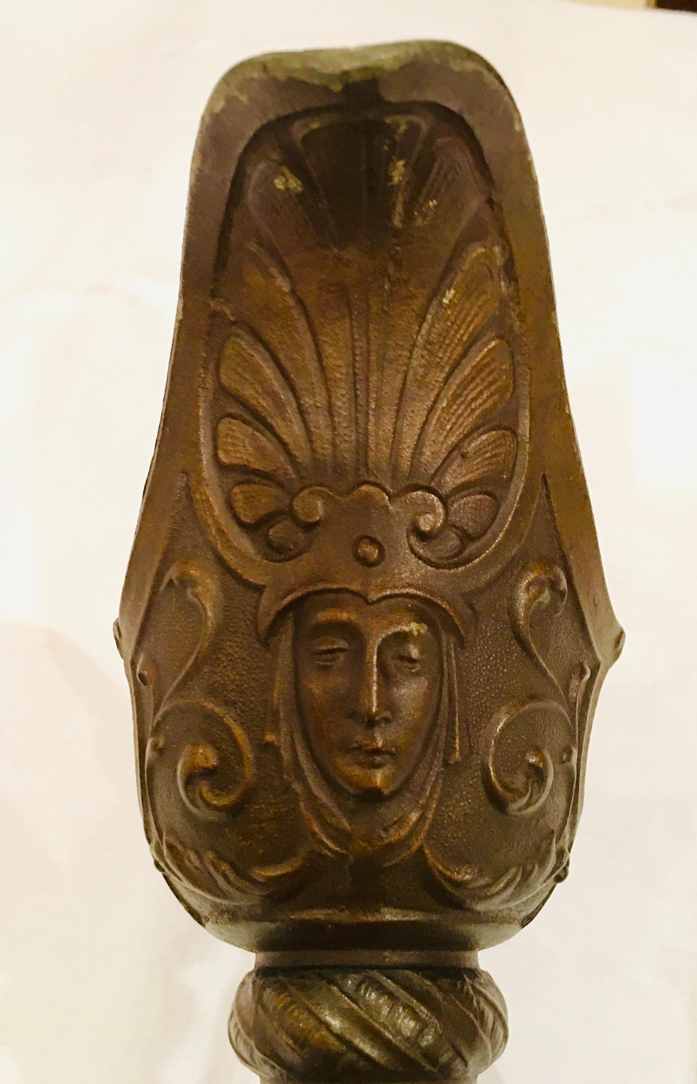 French Pair of Classical 19th Century Bronze Fountain Ewers For Sale