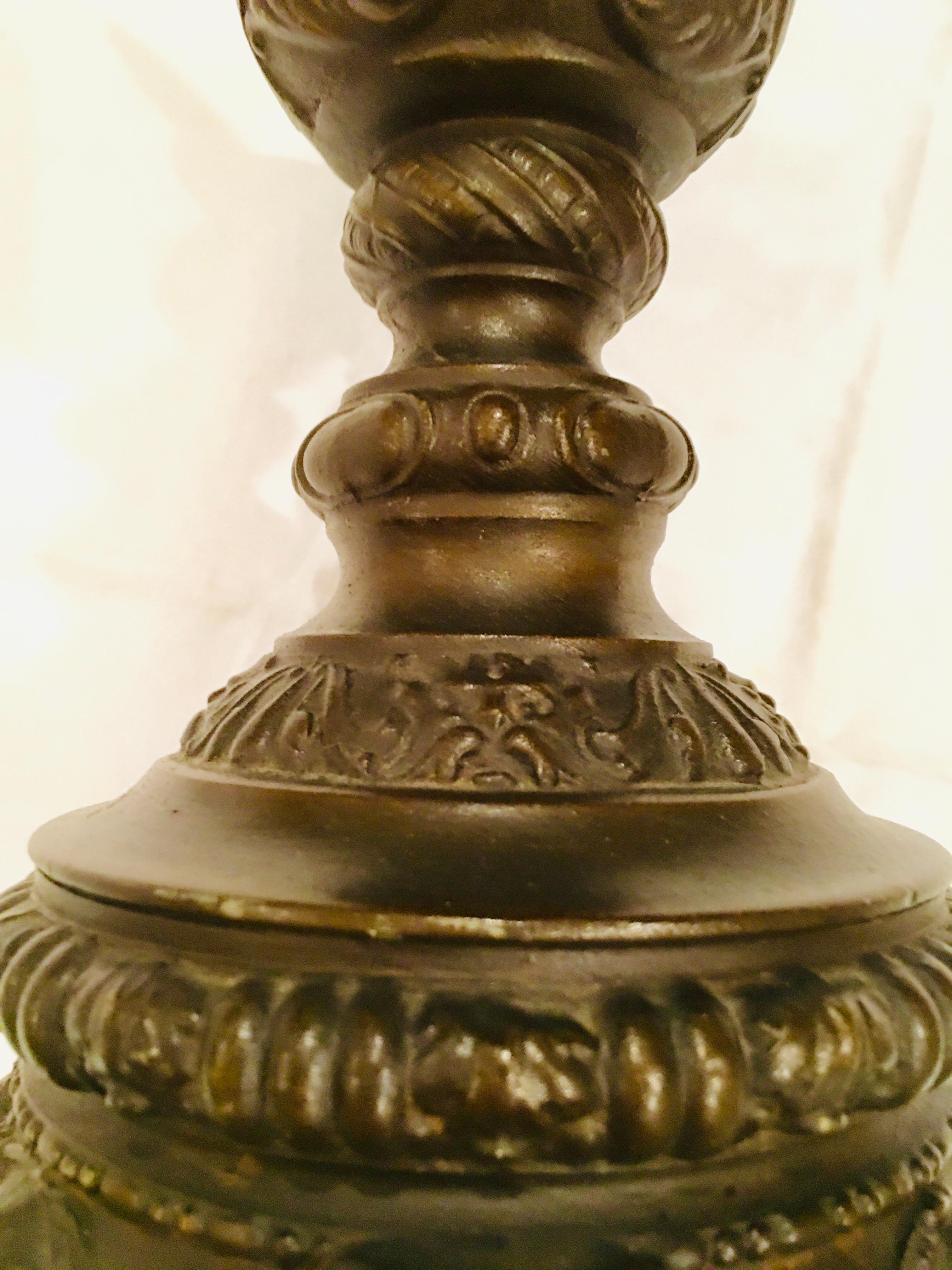 Pair of Classical 19th Century Bronze Fountain Ewers For Sale 2