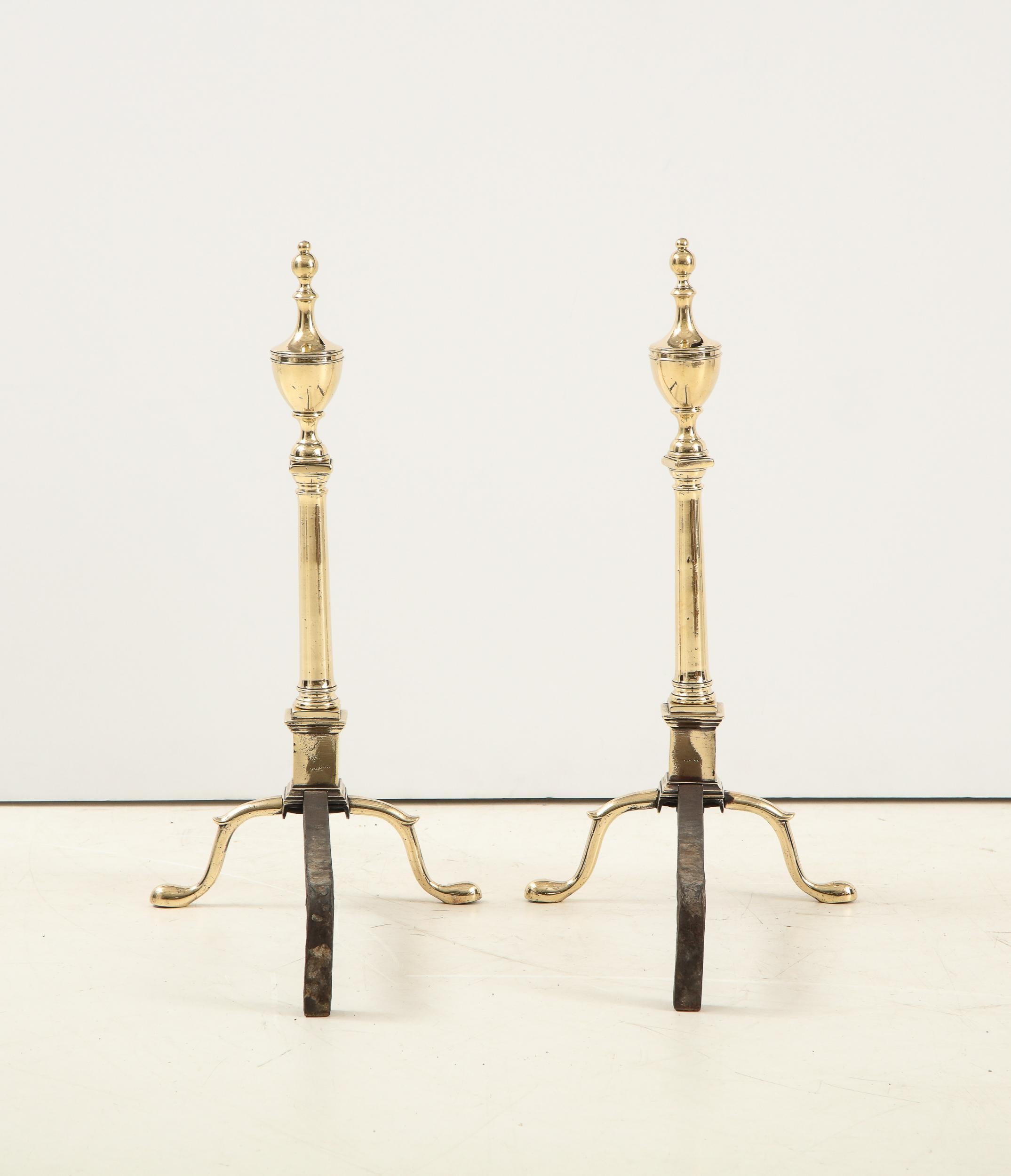 Pair of Classical Federal Andirons For Sale 6