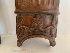 Pair of Classical Carved Wood Corinthian Column Motife Wall Brackets