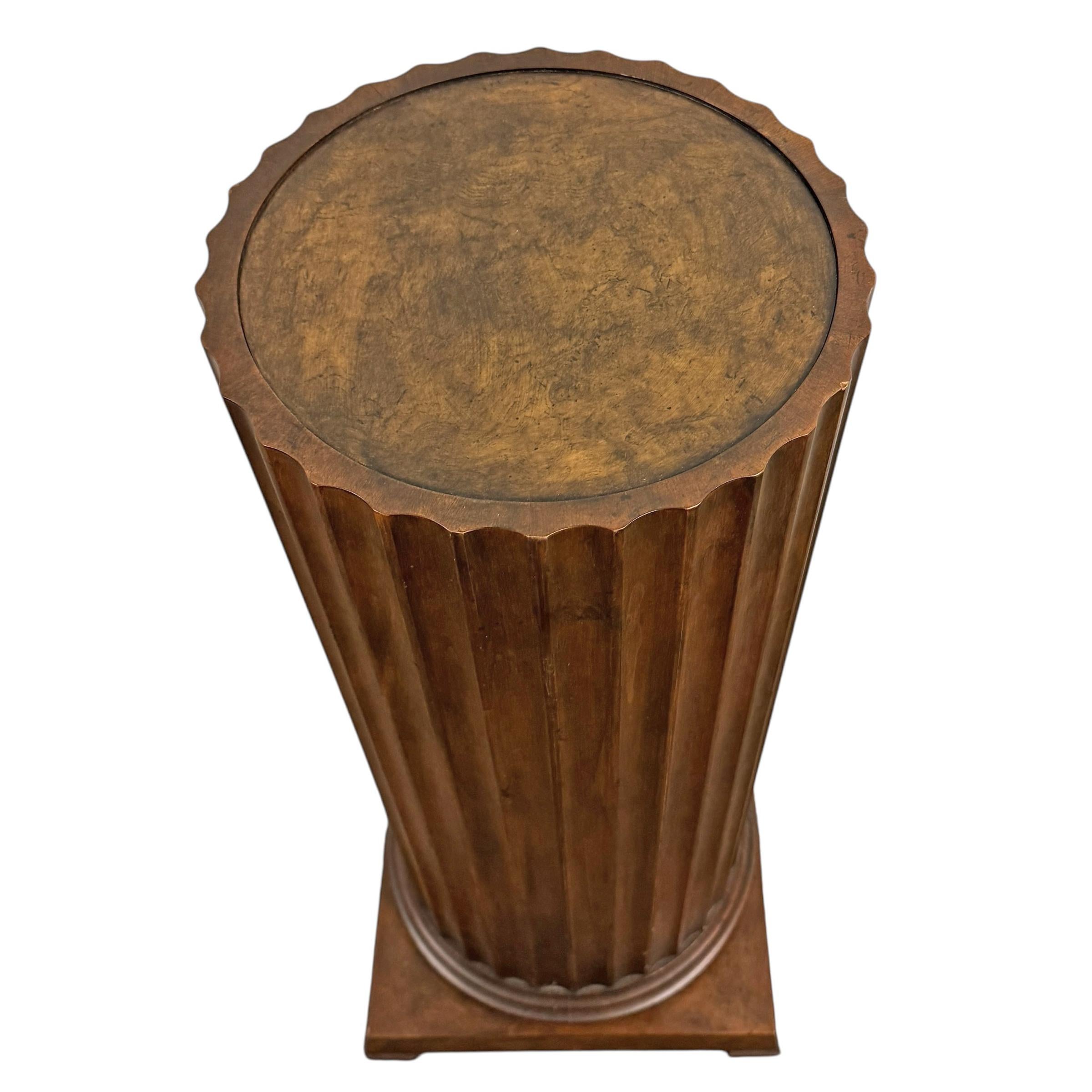 Maple Pair of Classical Column Pedestals For Sale