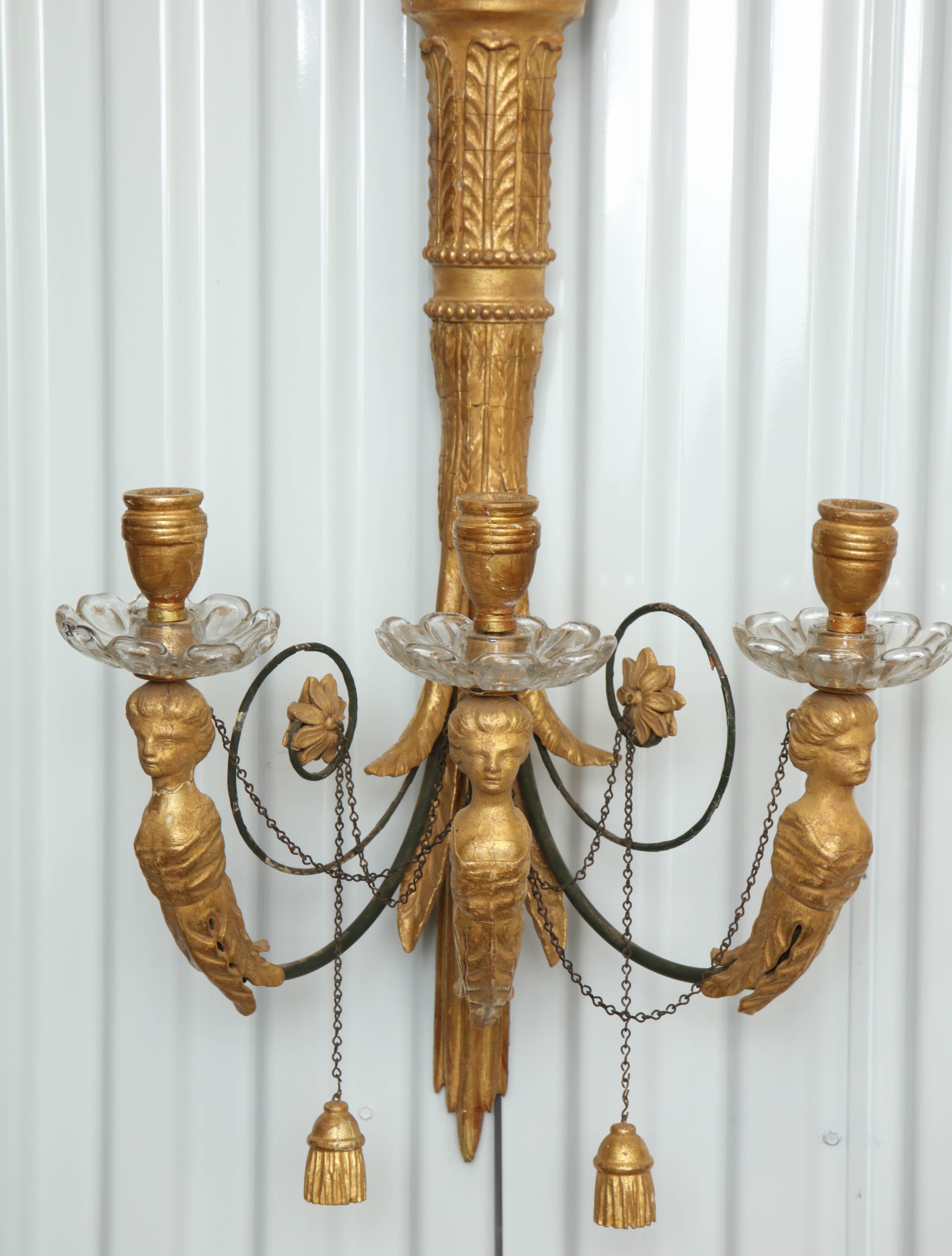 Pair of Classical Giltwood Wall Lights 4