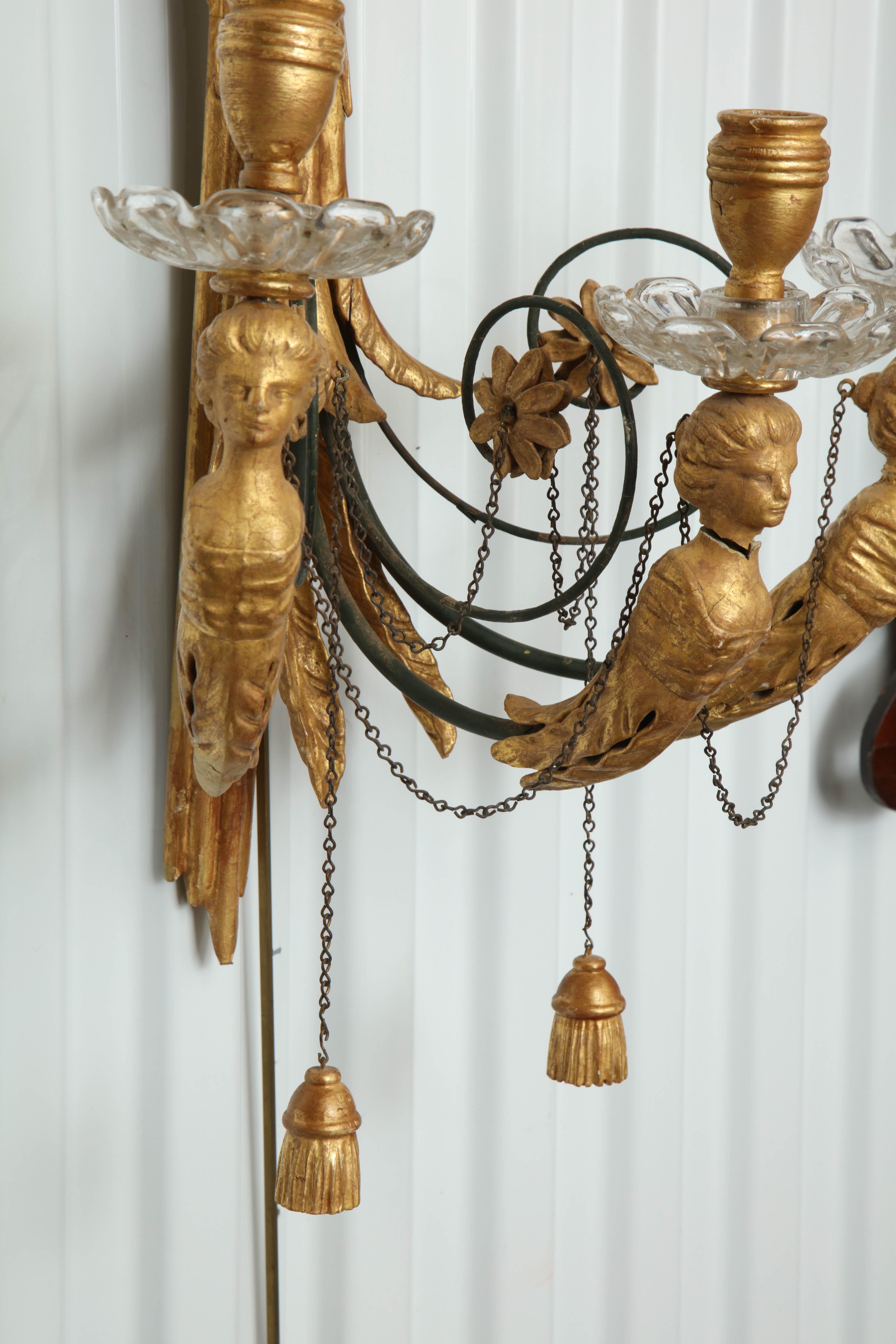 Pair of Classical Giltwood Wall Lights 7