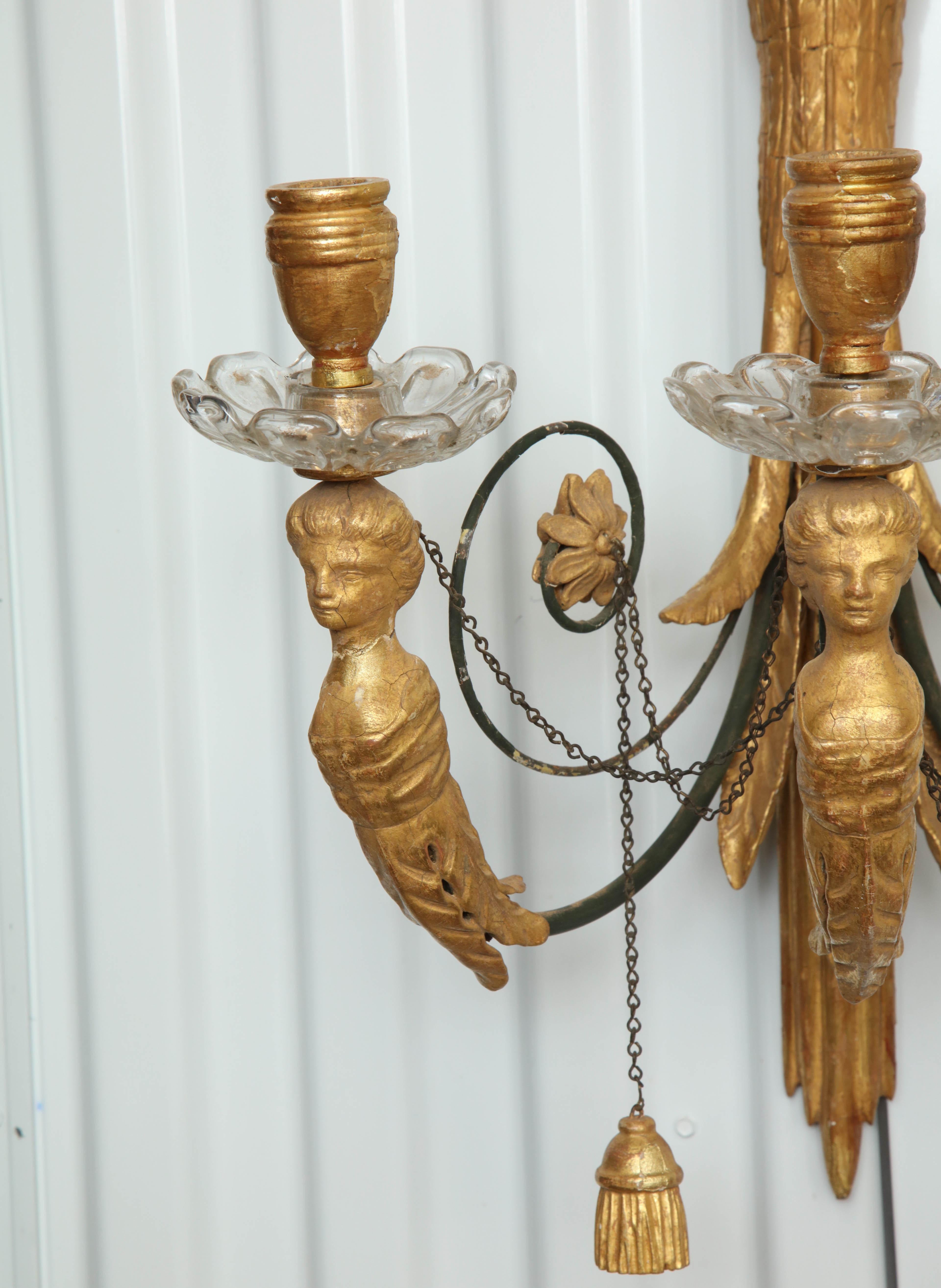 Pair of Classical Giltwood Wall Lights 10