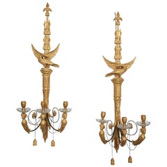 Pair of Classical Giltwood Wall Lights