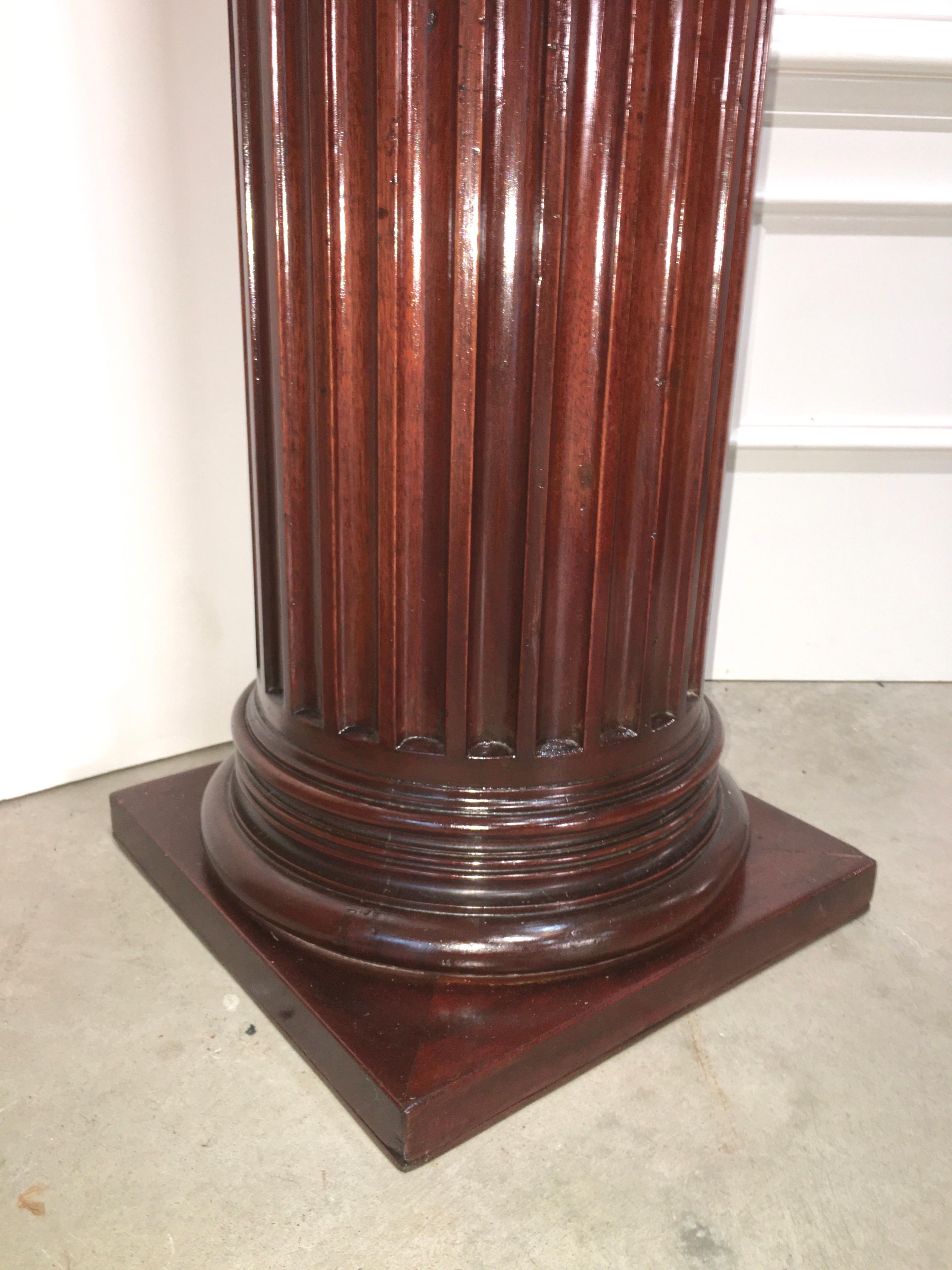 Pair of Classical Mahogany Fluted Columns 6