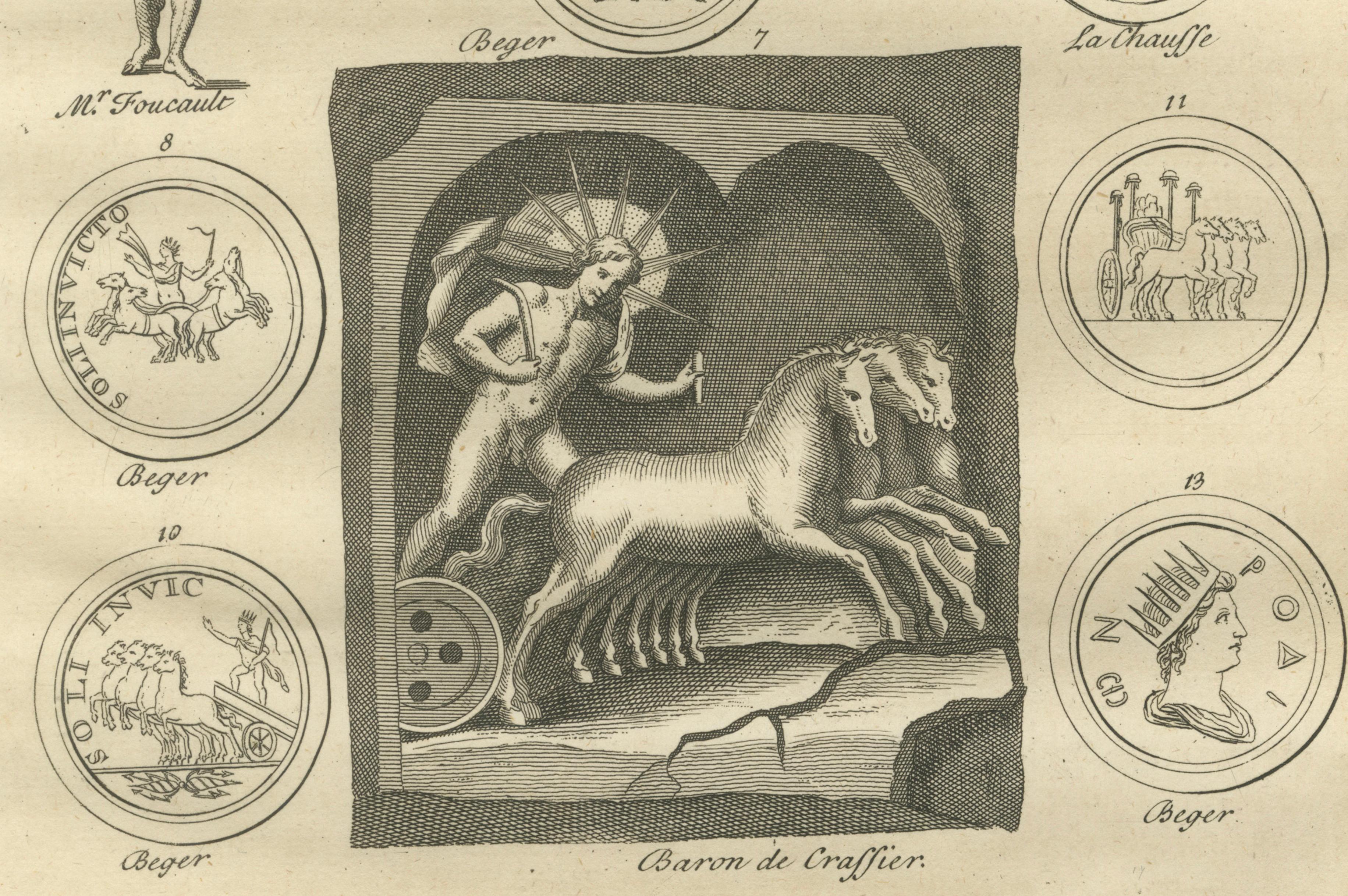 Pair of Classical Mythological Engravings – Montfaucon Antiquity Explained 1721