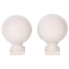 Pair of Classical Porcelain Architectural Finials