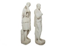 Pair of Classical Sculpture Statues "Diana of Gabii" & "Aeschines", 19th Cent.