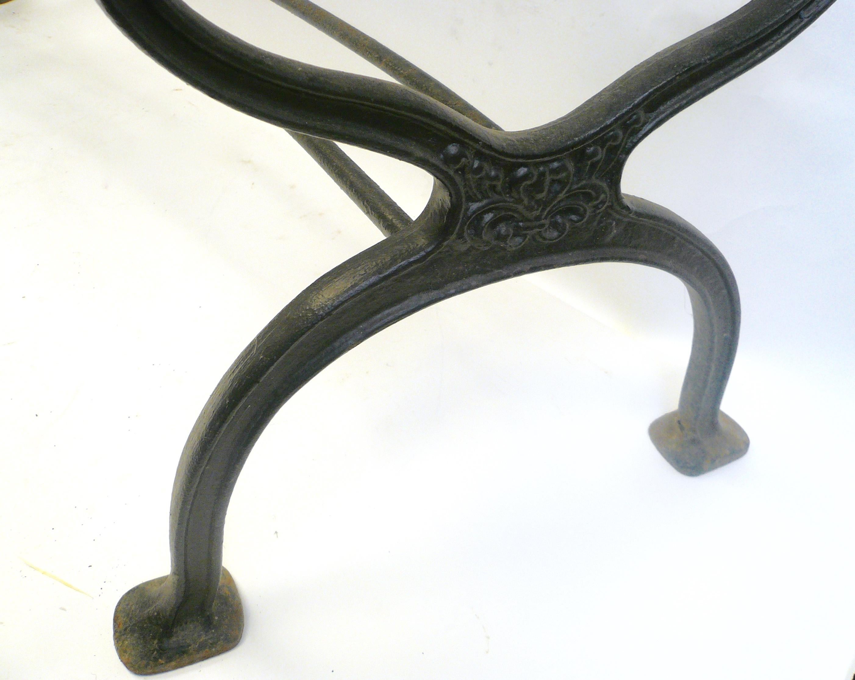20th Century Pair of Classical Style Cast Iron Garden Benches by W. A. Snow, Boston
