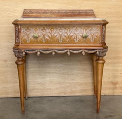 Pair of Classical Style Console Tables / Side Tables with Marble Tops