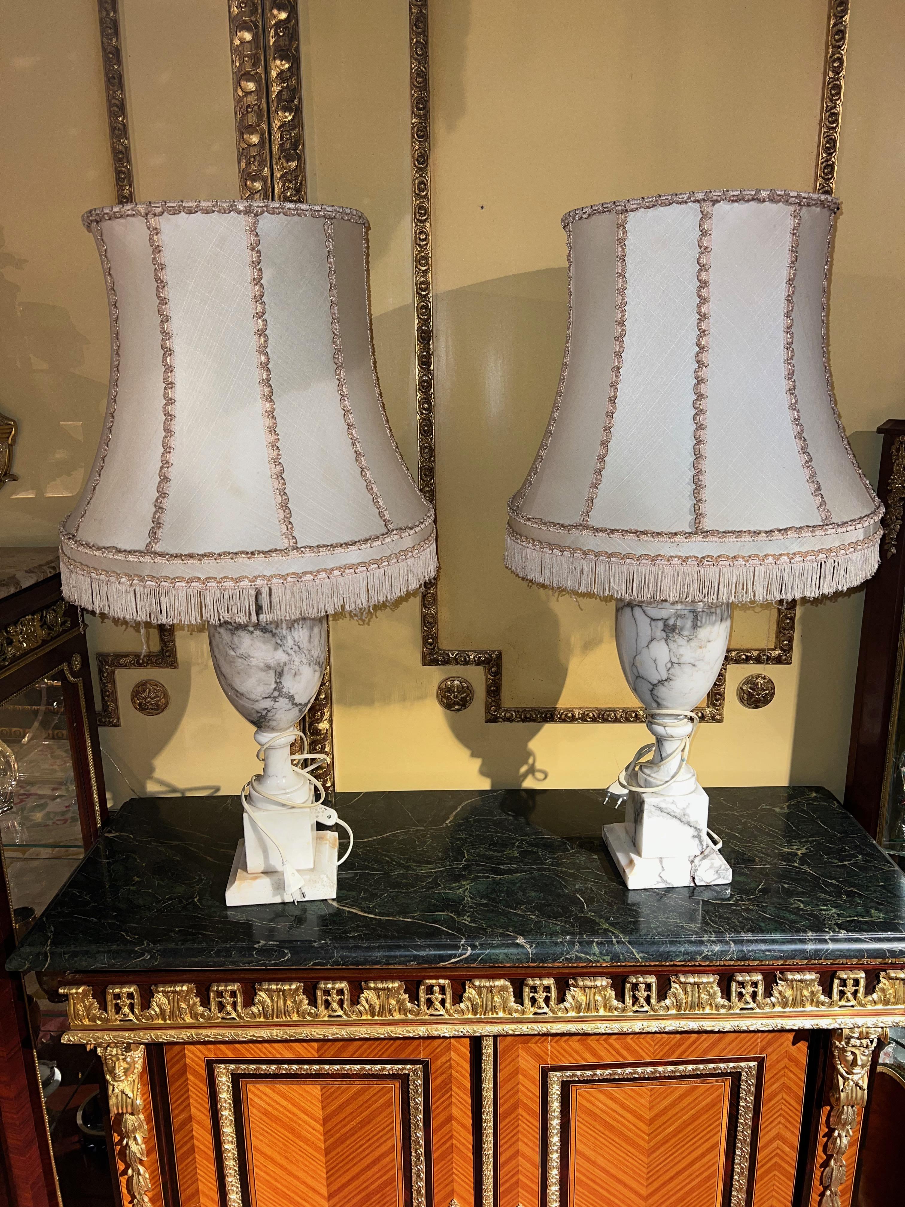 alabaster marble lamps