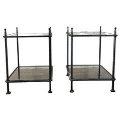 Paire de tables d'appoint en fer Claudio Rayes